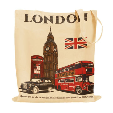 Printed 100% Cotton Canvas Tote Bags for gift, Present, Student, Teacher, Bride, Souvenir, eco-friendly Reusable Tote Bags -Size 38x42cm+65cm long Handle