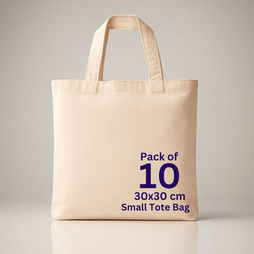 Drapes & Decor 100% Cotton Tote Bag – Reusable & Eco-Friendly | Size 30×30 cm +30cm Handle